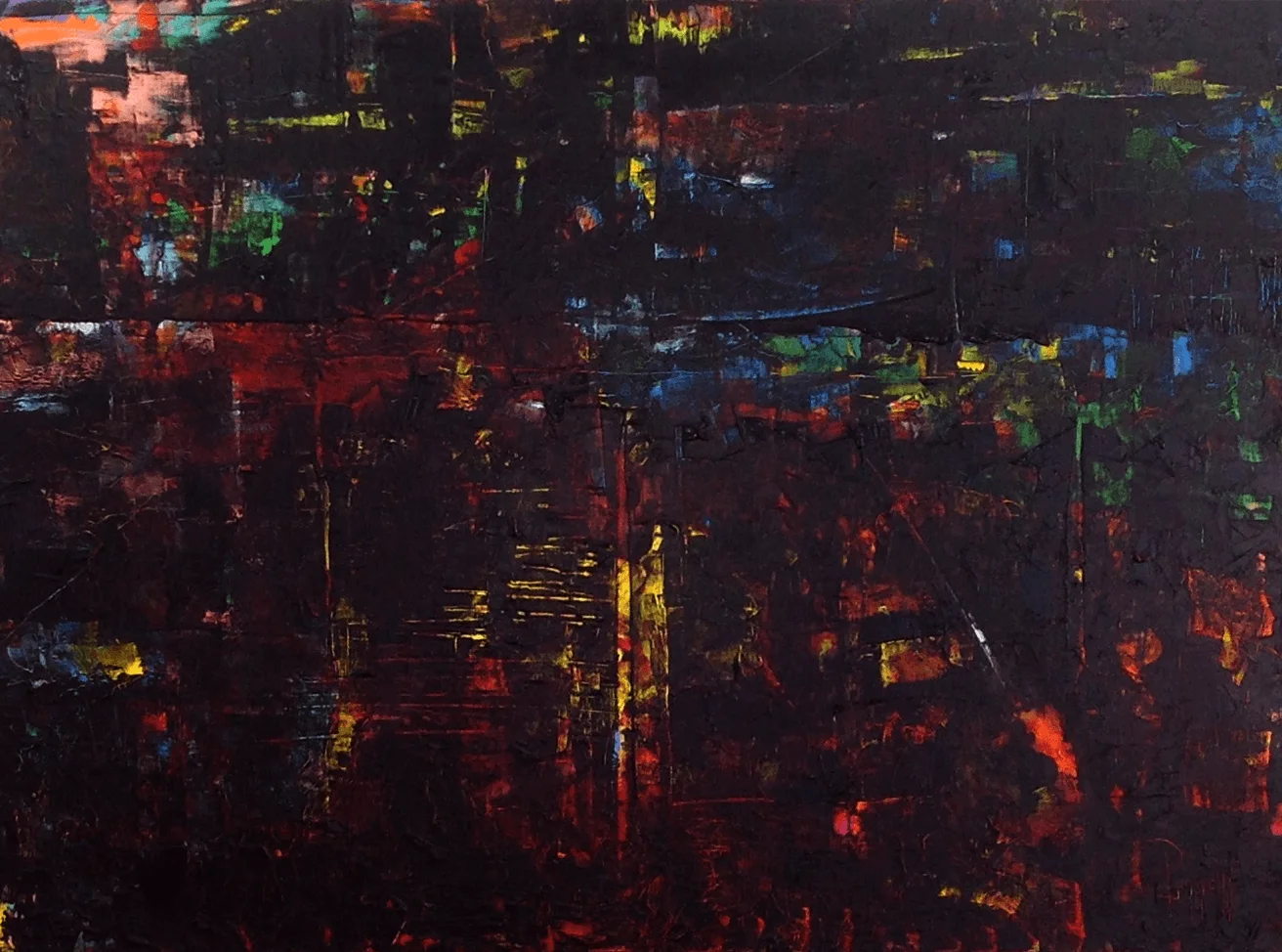 Absence-Presence Black Series #2 by Rupert Piggott - Mixed media & Acryylic on canvas