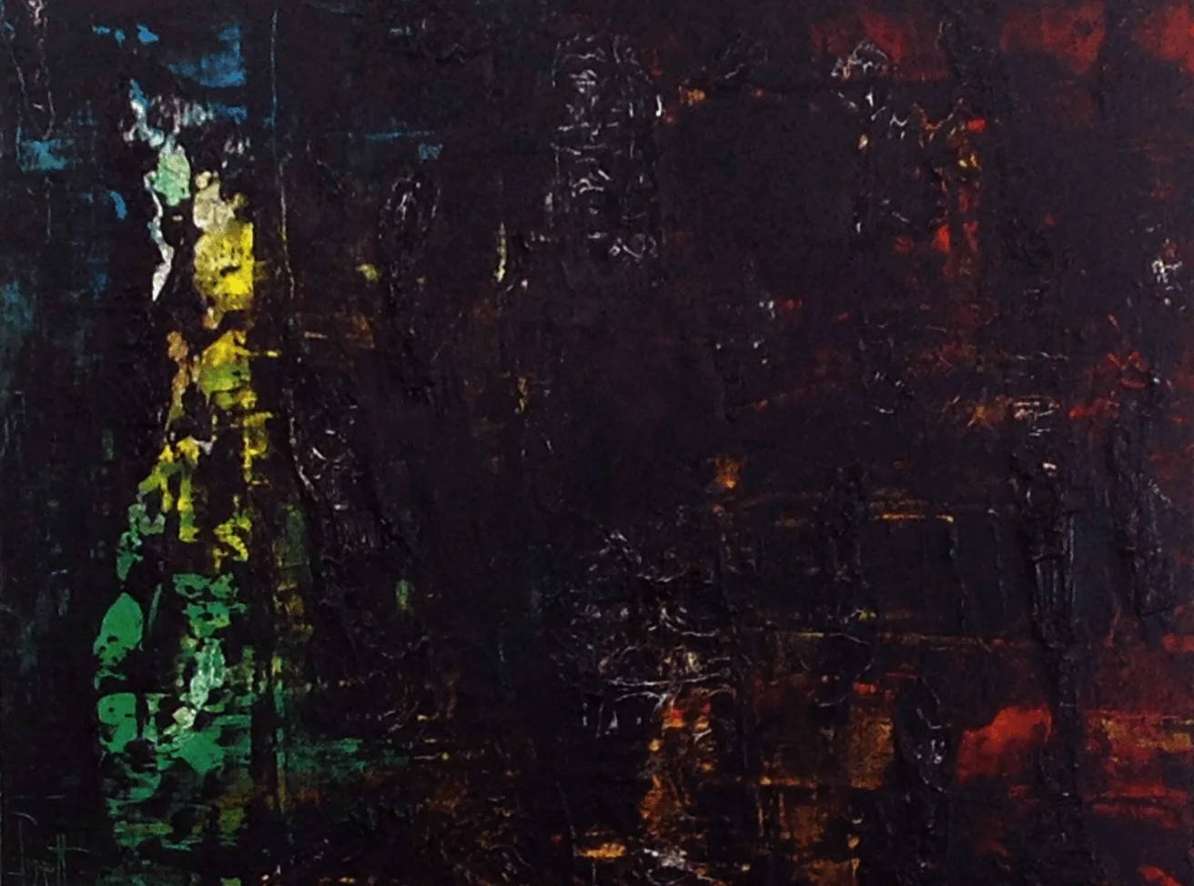 Absence-Presence Black Series #3 by Rupert Piggott - Mixed media & Acryylic on canvas