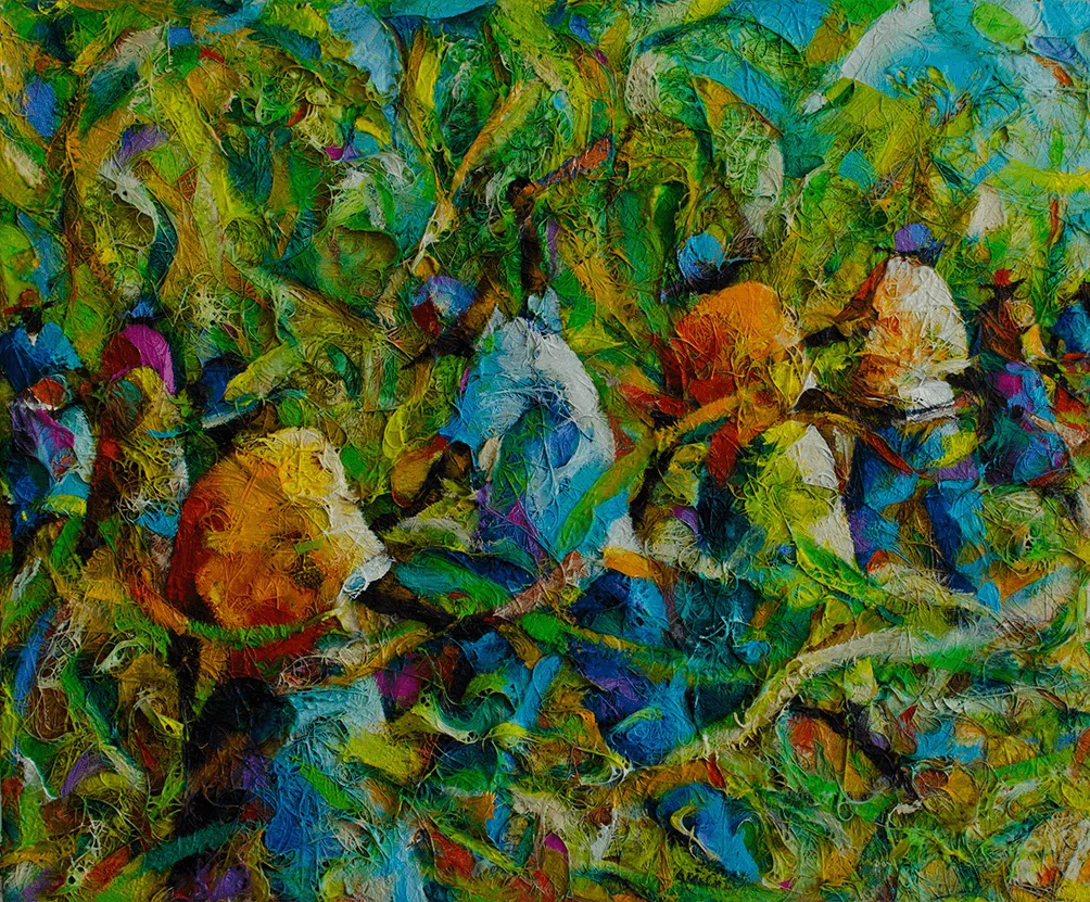 Sugar Warriors #3 by Rupert Piggott - Acrylic & mixed media on canvas