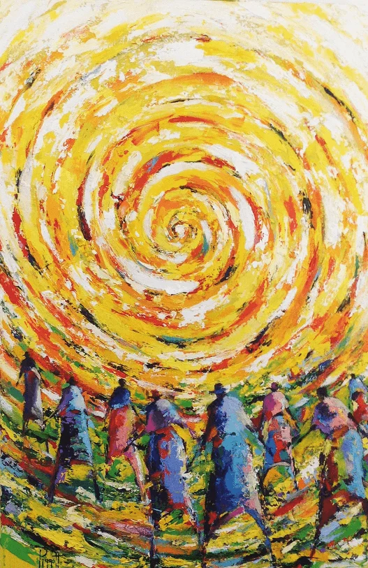 Sun Worshippers #3 by Rupert Piggott - Acrylic on canvas