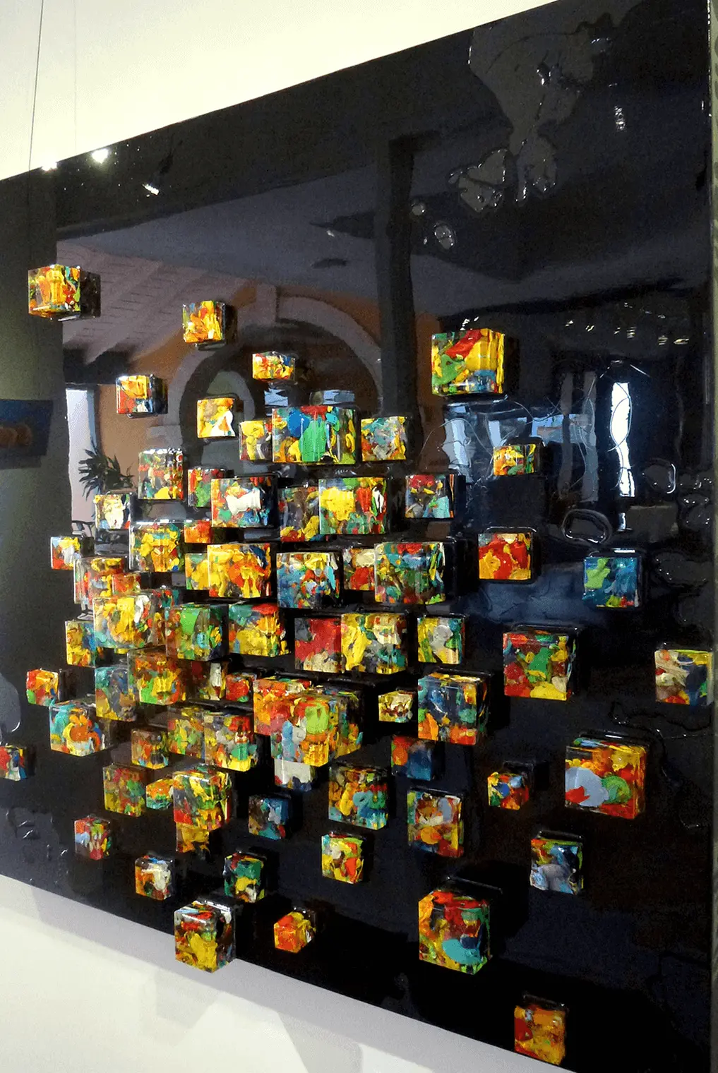 P.V NON-ID-000369 by Rupert Piggott - Acrylic, Resin & mixed media on wood