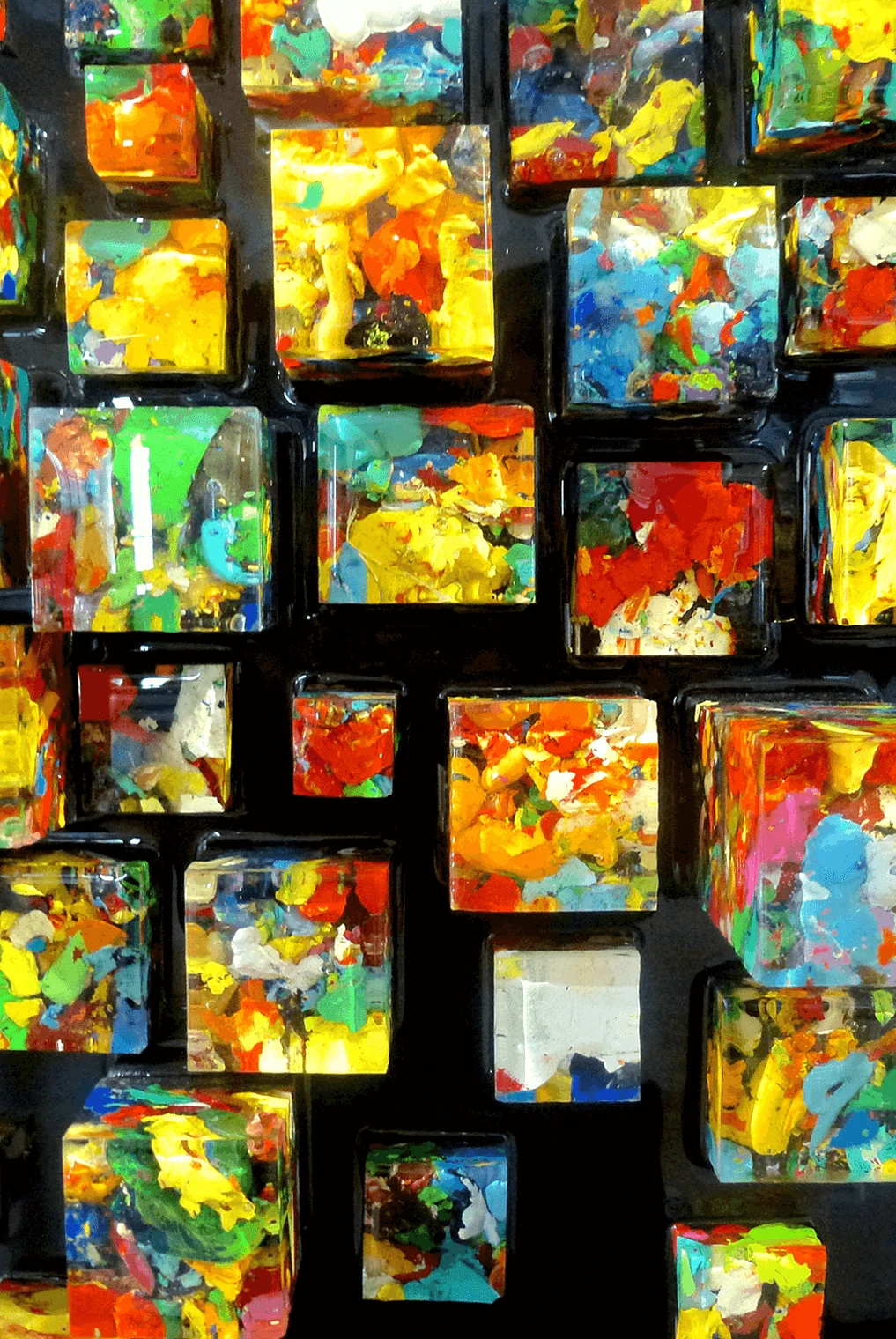 P.V NON-ID-000369 by Rupert Piggott - Acrylic, Resin & mixed media on wood