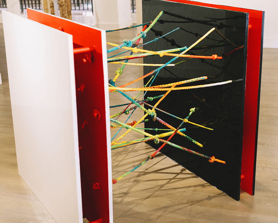 Taijitu #1 by Rupert Piggott - Mix Media Sculture with rope